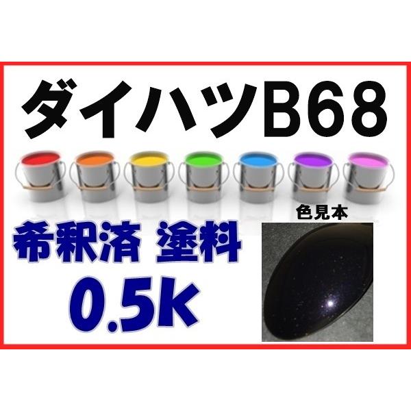 ダイハツB68 塗料 ミスティックブルーマイカアロワナ タント 希釈済