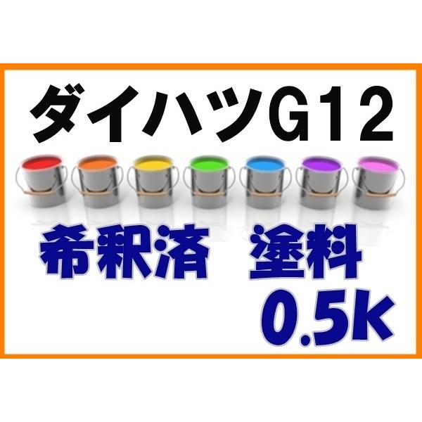ダイハツG12 塗料 希釈済 グリーンM カラーナンバー カラーコード G12