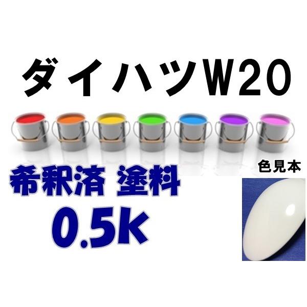 ダイハツW20 塗料 オフホワイト ミラ ハイゼット アトレー カラーナンバー カラーコード W20