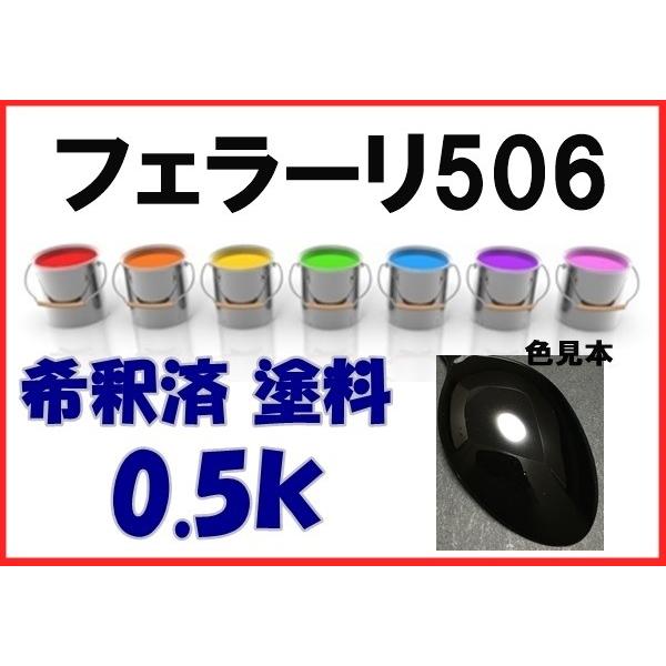 フェラーリ506 塗料 ネロデイトナM 希釈済 カラーナンバー カラー