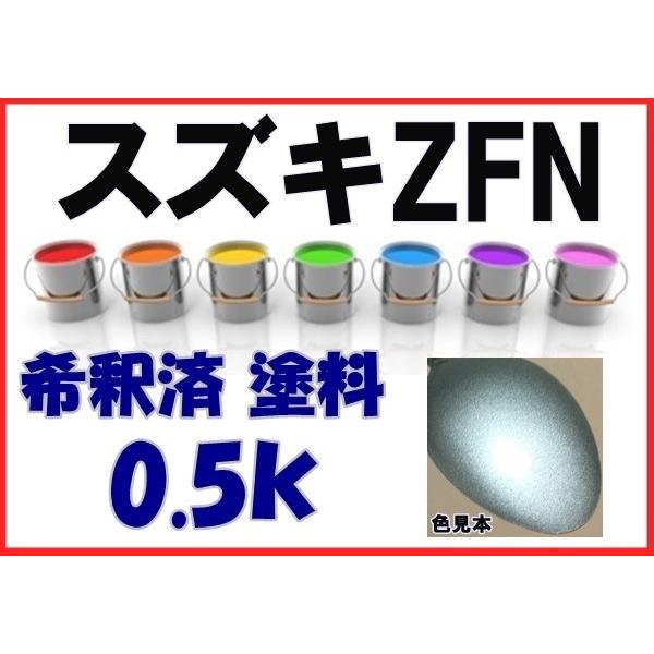 スズキZFN 塗料 オーシャンライトブルーM SX4 希釈済 カラーナンバー