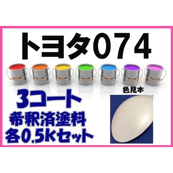 トヨタ074 塗料 3コート ブルーイッシュパールクリスタル