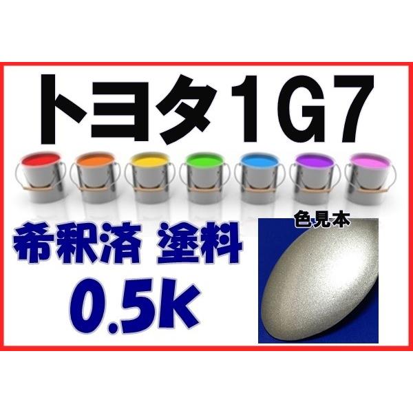 トヨタ1G7 塗料 シルバーM マークX 希釈済 カラーナンバー カラー
