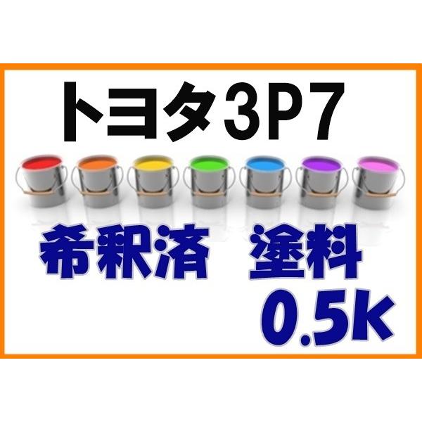 トヨタ3P7 塗料 希釈済 シェルマイカM ブレビス カラーナンバー カラー