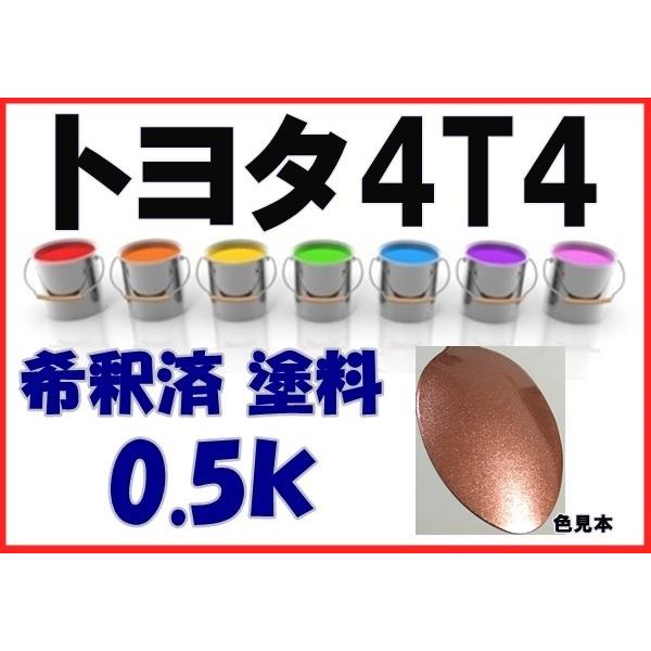 トヨタ4T4 塗料 カッパーM カローラフィルダー 希釈済 カラーナンバー