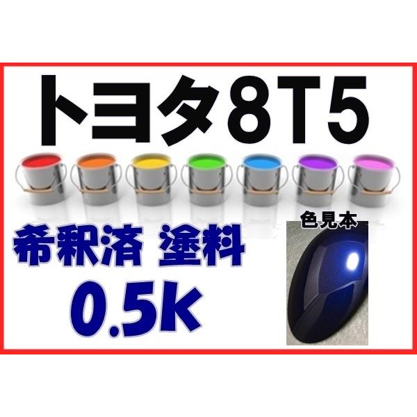 トヨタ8T5 塗料 ダークブルーマイカ カムリ 希釈済 カラーナンバー