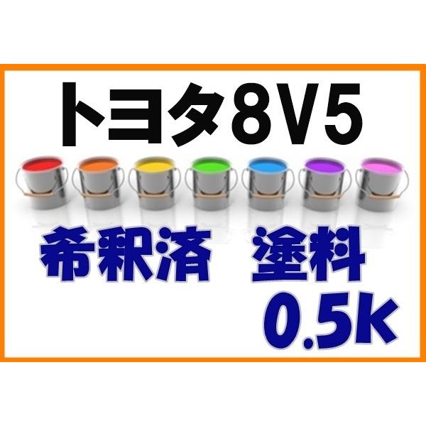 トヨタ8V5 塗料 希釈済 グレイッシュブルーマイカM エスティマ カラー