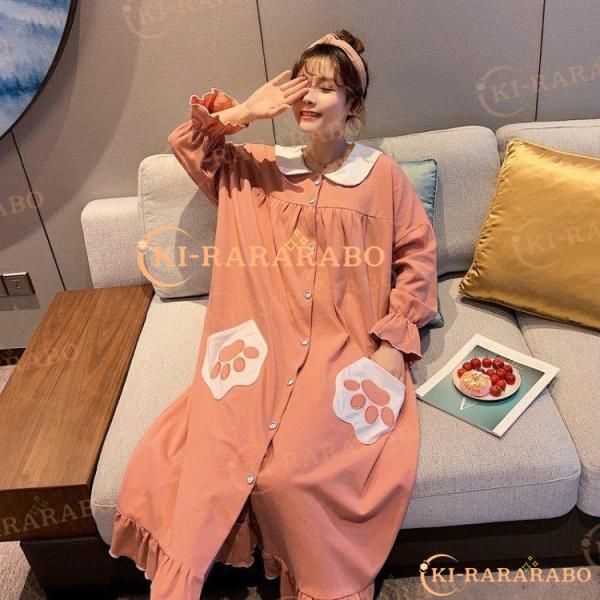 レディース 長袖 ワンピース シャツパジャマ ワンピース パジャマ 綿 ルームウェア 部屋着 ナイトウェア ネグリジェ 無地 寝巻き 可愛い シンプル 女性パジャマ Wq06w7vadi レディースファッション Convivialmc Com