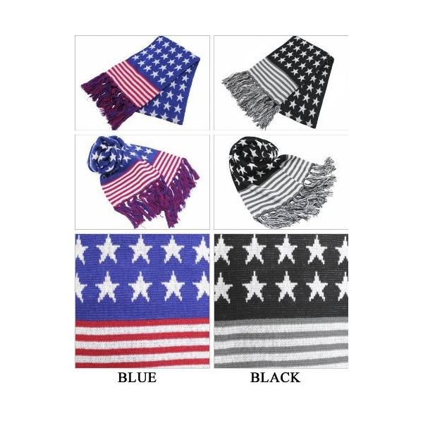 ブルー エクサス 星条旗usa アメリカ国旗 超目玉 柄マフラー