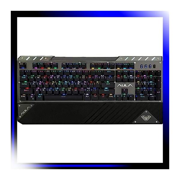 黒 プロのゲーミングメカニカルキーボード 金属パネル Rgbバック