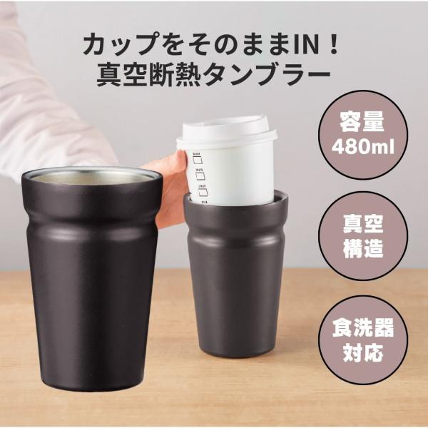 304ステンレスコップ　未使用品　12個セット 丸辰 【48個セット】カップをそのままIN！真空断熱タンブラー