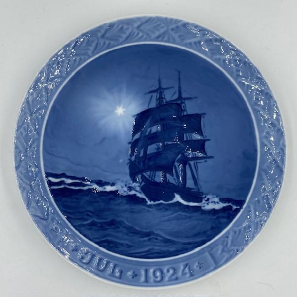 ロイヤルコペンハーゲン イヤープレート 1924年 船 クリスマスプレ h76A