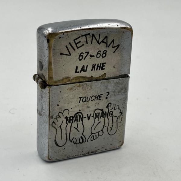 ベトナムzippo 1967年製 ヴィンテージ　購入証明あり ZIPPO（ジッポー） ライター 1967年前期 人気の足跡 TOUCH? ベトナム