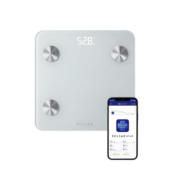 エレコム 体組成計 体重計 Bluetooth対応 100g単位 アプリ連携で9項目 【体重/BMI/体脂肪率/内臓脂肪レベル/基礎代謝/骨格筋率/