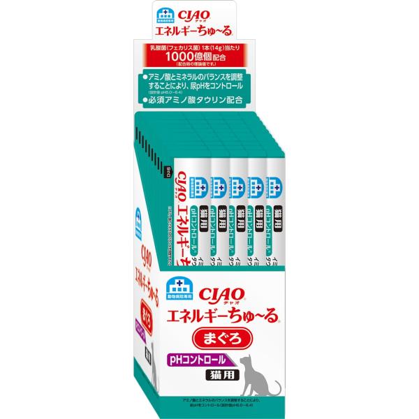チャオ (CIAO) 猫用おやつ エネルギーちゅ〜る 乳酸菌1000億個 pHコントロール まぐろ味 14グラム (x 50本)