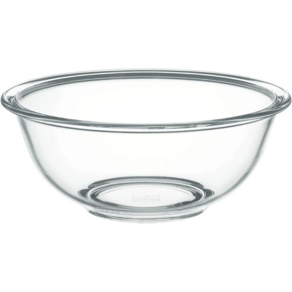iwaki(イワキ) AGCテクノグラス 耐熱ガラス ボウル 丸型 2.5L 外径25cm 電子レンジ/オーブン/食洗器対応 食材を混ぜやすい広口デ