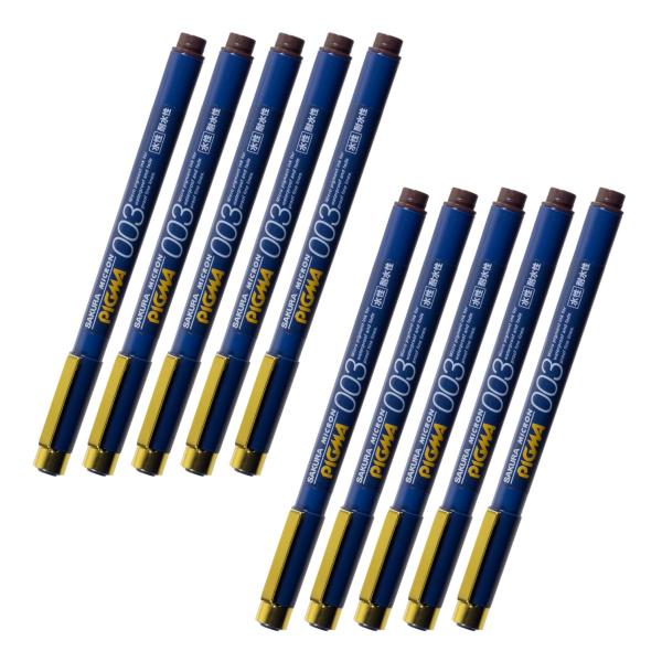 サクラクレパス 水性ペン ピグマ 0.03mm セピア 10本 ESDK003#117(10