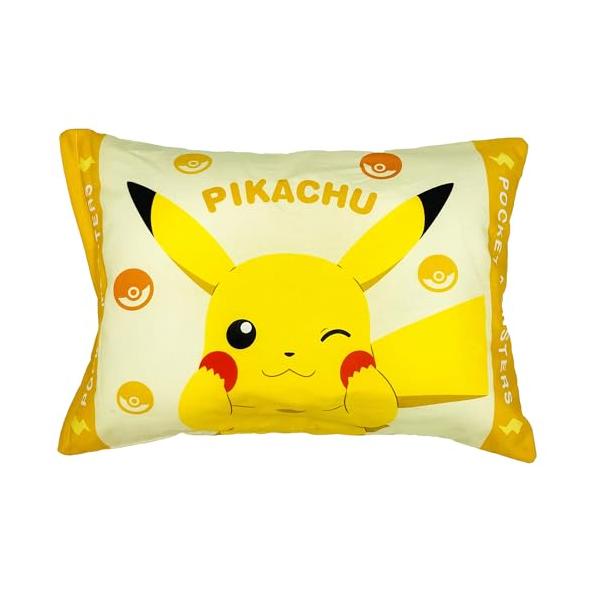MORIPiLO 子供 枕 子供用枕 ポケモン 【 肌に優しい 枕カバー綿100％ 】 子供枕 枕カバー 綿 洗える枕 低め pillow |