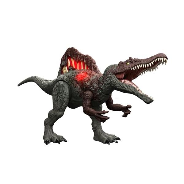 マテル ジュラシックワールド(JURASSIC WORLD) ダメージ！ひかる スピノサウルス 子供向けフィギュア 恐竜 おもちゃ 全長:約55