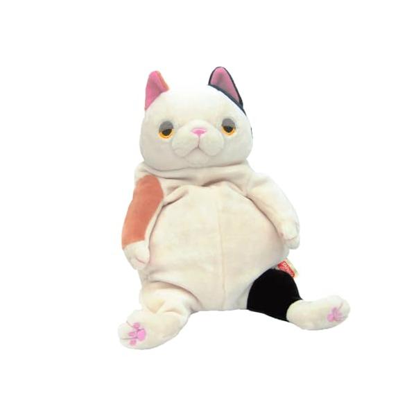 シナダグローバル もちシリーズ もちねこ ミケ (M) 14×14×22cm ぬいぐるみ ネコ アニマル MONE-0230M