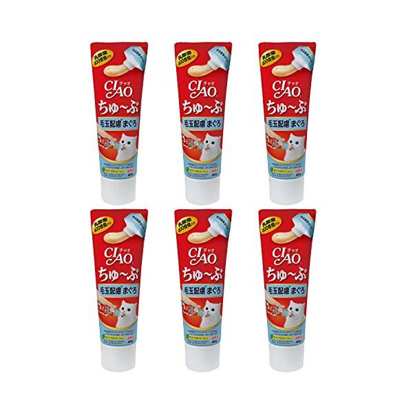 他サイト： チャオ (CIAO) ちゅ~ぶ 毛玉配慮 まぐろ 80g 6個セットの商品画像