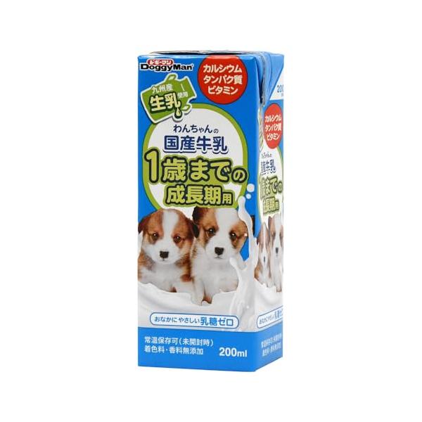 わんちゃんの国産牛乳 1歳までの成長期用 200ミリリットル (ケース販売)