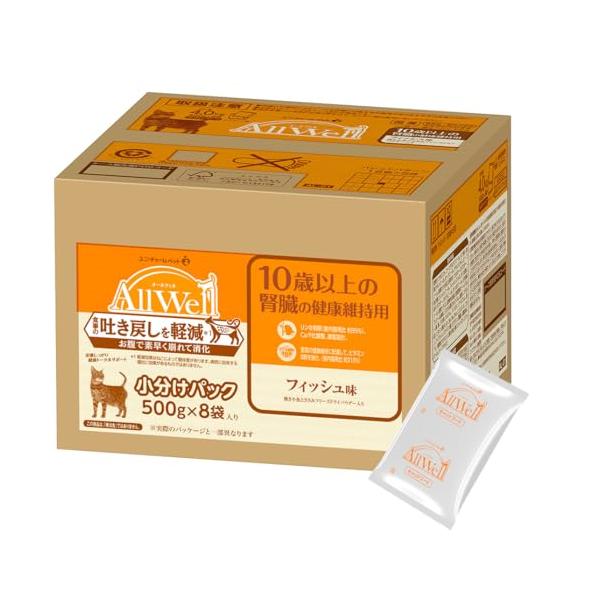 他サイト： [吐き戻し軽減] All Well(オールウェル) キャットフード ドライ [10歳以上の腎臓の健康維持用] フィッシュ 4.0kg (500gの商品画像