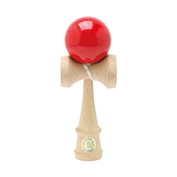 赤(艶有り)レッド/-/U-14107・Style:赤(艶有り)・製品サイズ:(約)H18.5cm×W7cm×D5.5cm・製品重量:(約)0.141kg・材質:本体/天然木、原産国:中国・対象年齢:3才以上・付属品:替え紐、基本の技の解説書