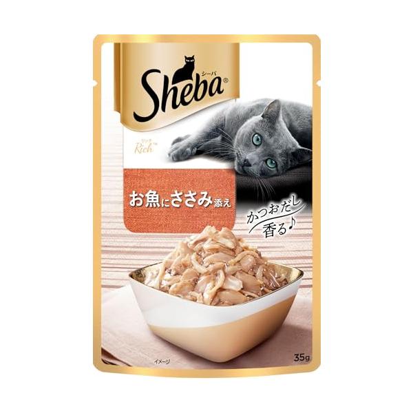 他サイト： シーバ (Sheba) キャットフード リッチ ごちそうフレーク お魚にかつお節添え 35g×12個 (まとめ買い)の商品画像