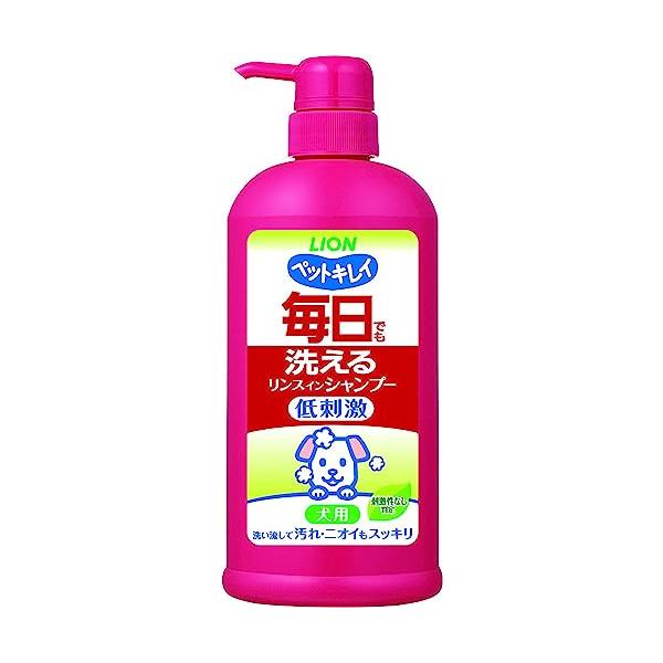 【セット買い】ライオン (LION) ペットキレイ 毎日でも洗えるリンスインシャンプー愛犬用 ポンプ 550ml + ライオン (LION) ペットキレイ 毎日でも洗える リンスインシャンプー 犬用 つめかえ用 愛犬用 詰替え400ml