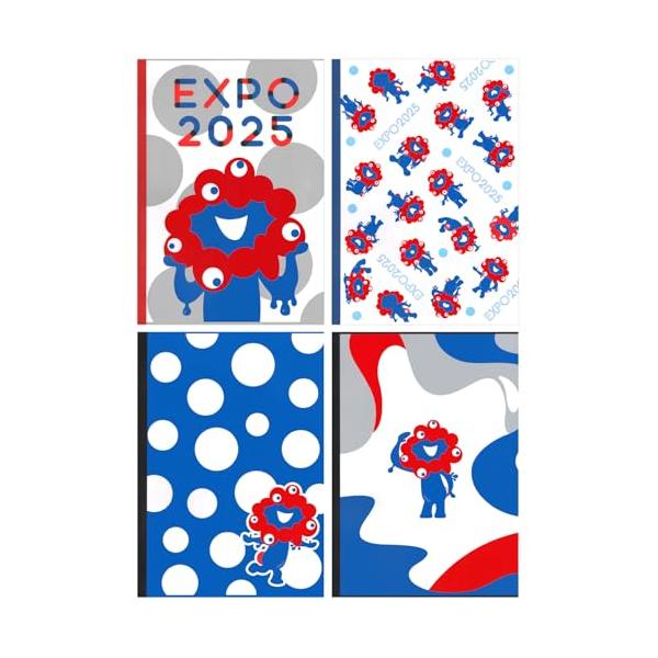 山野紙業 ノート EXPO2025 ミャクミャク A罫 4冊パック YNS002