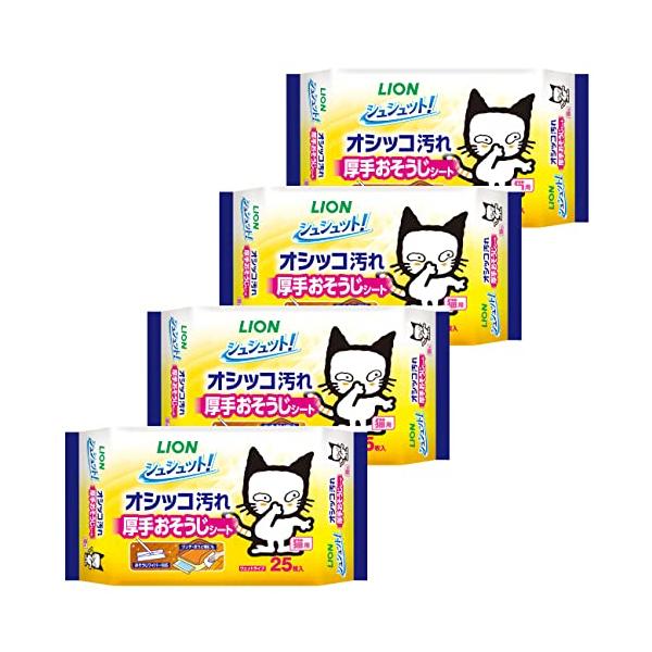 他サイト： シュシュット! 厚手おそうじシート 猫用 ×4セットの商品画像