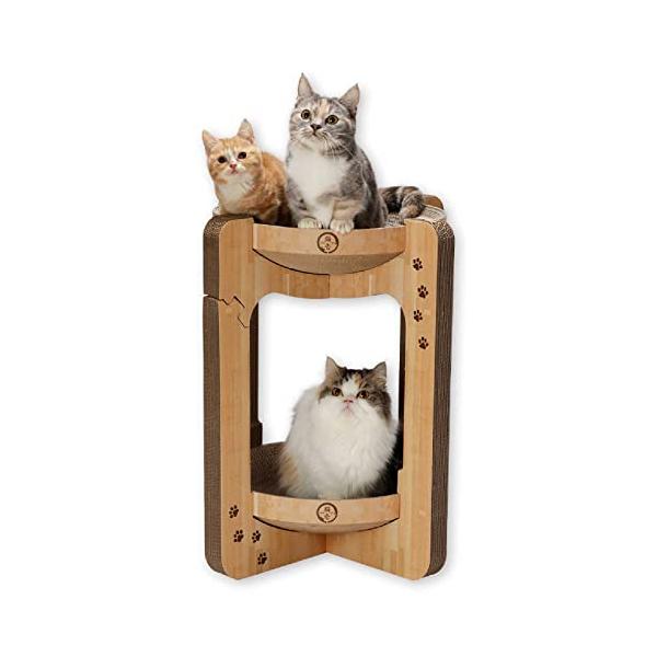 他サイト： 猫壱 バリバリボウルタワー 爪研ぎ ライトブラウン XLの商品画像