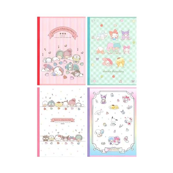 山野紙業 サンリオ ノート A罫 サンリオキャラクターズ 4冊 M/X 4PNB-M