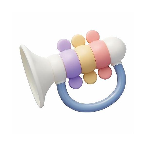 ラ♪の音のゆびあそびラッパラ♪の音のゆびあそびラッパ/-/2100・Color:ラ♪の音のゆびあそびラッパ・【丸洗いできる! 優しい音色のラッパ】赤ちゃんに優しい丸洗いできるラッパのがらがらです。心地よい音を届けるためにハーモニカと同じリー...