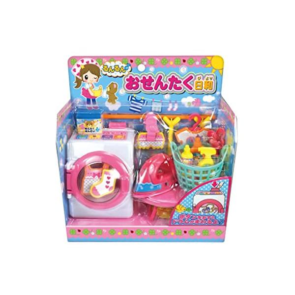 −/-/4470・Color:-・洗濯機にカゴ、アイロンとアイロン台、せんたくものを干すこともでき、かわいい洗濯バサミ等も入ったおせんたくセットです。ボタンでドラムがまわります。・電池不使用です。・本体サイズ:W220×D95×H235mm...