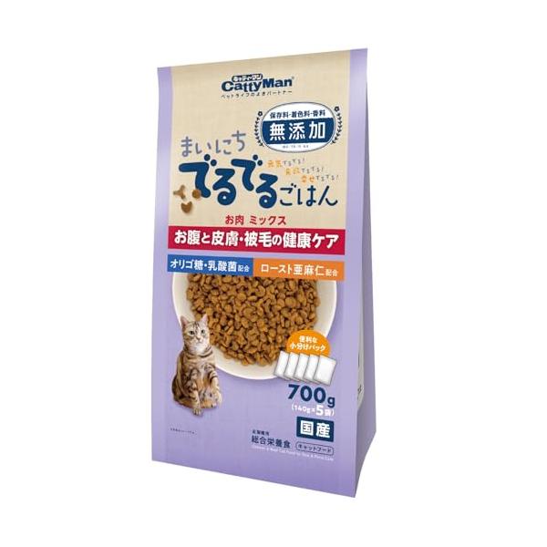 キャティーマン (CattyMan) まいにちでるでるごはん お腹と皮膚・被毛の健康ケア 700g(140g×5袋) 猫用 キャットフード