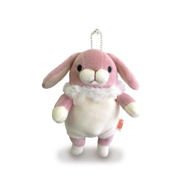 シナダグローバル(Shinada Global) もちシリーズ もちうさぎ ロップイヤー ピンク (mini) 7×5×14cm ぬいぐるみ う