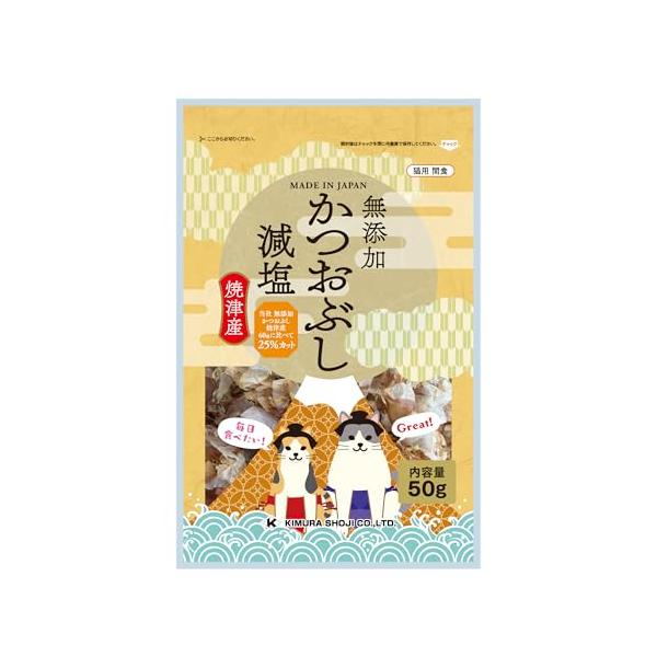 他サイト： 木村海産 猫用おやつ 焼津産 減塩無添加 かつおぶし 50グラム (x 6) (ケース販売)の商品画像