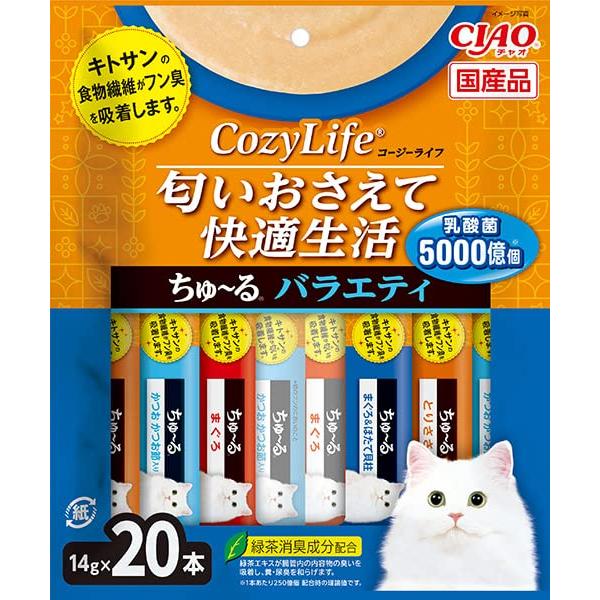 他サイト： チャオ (CIAO) Cozy Life (コージーライフ) ちゅ~る バラエティ 20本 猫用おやつ 幅狭タイプの商品画像