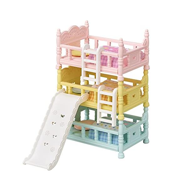 ベッド赤ちゃん三段ベッド/-/カ-219・Color:赤ちゃん三段ベッド・赤ちゃんが3にん一緒に寝られる、すべり台付きの三段ベッドです。・ベッドは三段に重ねるだけでなく、横に並べたり、山型にしたりと、色々な組み合わせができます。・色違いのま...