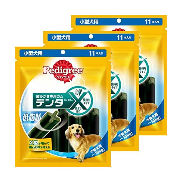 他サイト： ぺディグリー デンタエックス 小型犬用 低脂肪 犬用おやつ チキンフレーバー 生後4ヶ月以上 11本入り×3袋 (まとめ買い)の商品画像