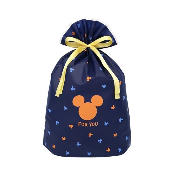 インディゴ Disney ミッキー ミツマル ラッピング袋 ギフトバッグ3L フォーユー ネイビー DG954