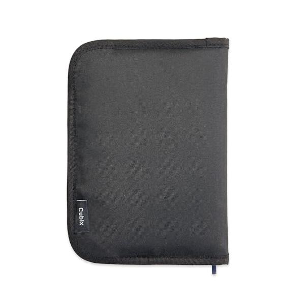 エムプラン ブックカバー キュービックス ラウンドジップＮ 四六判サイズ ブラック 114041-15-135