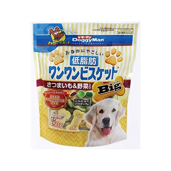 他サイト： ドギーマン おなかにやさしい低脂肪ワンワンビスケット Big さつまいも&amp;野菜入り 450gの商品画像