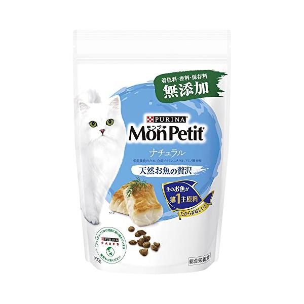 他サイト： モンプチ キャットフード ドライ バッグ ナチュラル 天然お魚の贅沢 500gの商品画像