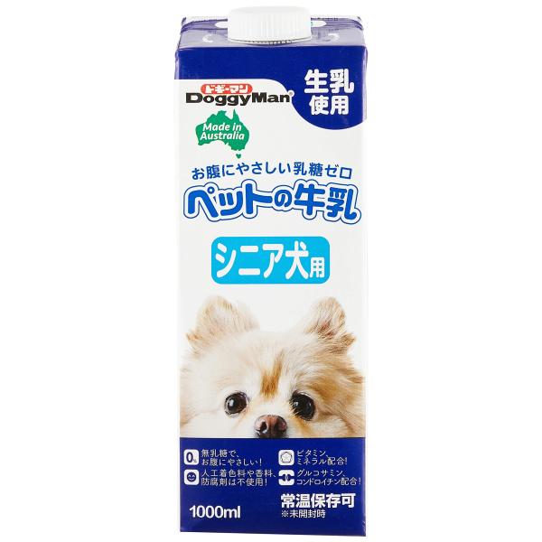 ドギーマン ペットの牛乳 シニア犬用 3W 1.0リットル (x 3)