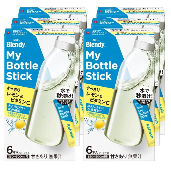 AGF ブレンディ マイボトルスティック すっきりレモン＆ビタミンC 6本×6箱 【 レモン水 】【 水分補給応援 】【 水筒用 】