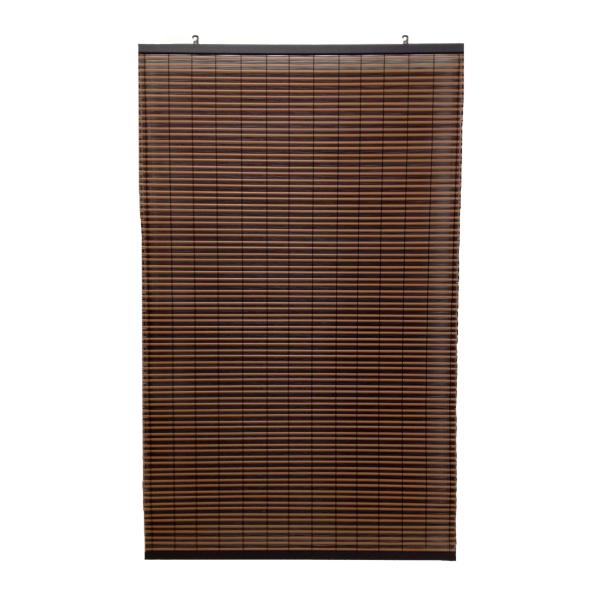水勘製簾所 カラー すだれ ボーダーブラック 約88×135cm 日よけ 目隠し 和洋室に合う ビニール 簾 日本製