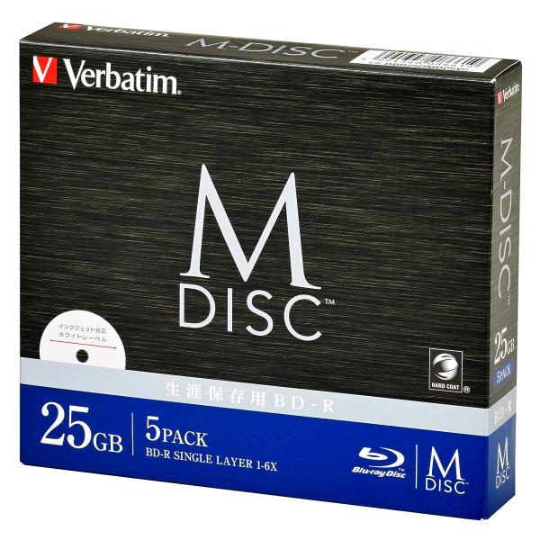 バーベイタム(Verbatim) バーベイタム Verbatim 長期保存 M-DISC BD-R 1回記録用 1-6倍速 25GB 5枚 印刷対